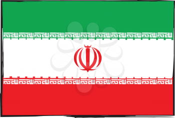 abstract IRAN flag or banner vector illustration