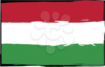 Grunge HUNGARY flag or banner vector illustration