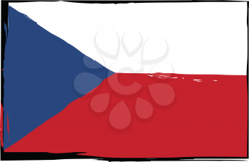 Grunge CZECH REPUBLIC flag or banner vector illustration