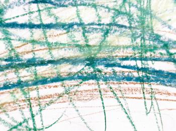 Colorful abstract child's drawing on white background