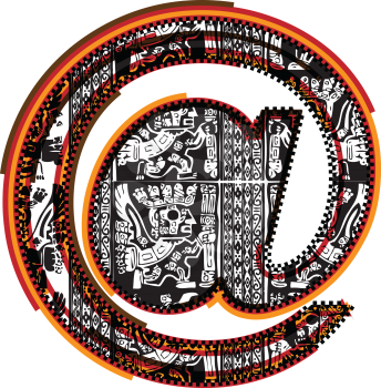 Inca`s font at symbol