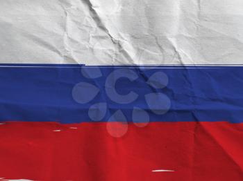 Grunge RUSSIA flag or banner