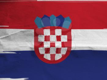 Grunge Croatia flag or banner