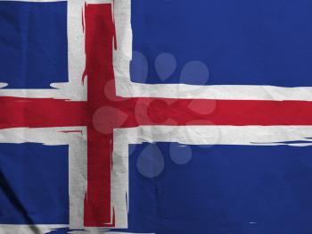 Grunge ICELAND flag or banner