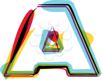 Abstract colorful Letter A