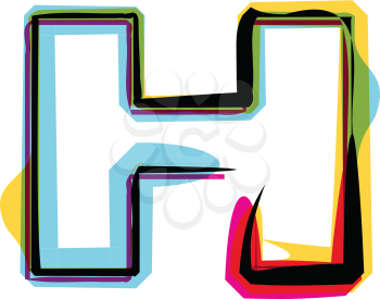 Abstract colorful Letter H