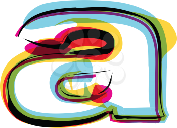 Abstract colorful Letter a
