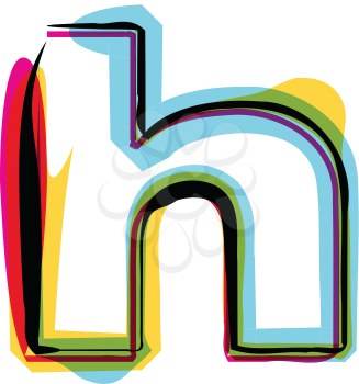 Abstract colorful Letter h