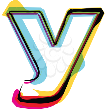 Abstract colorful Letter y