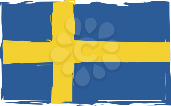 Grunge SWEDEN flag or banner vector illustration