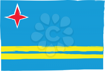 abstract ARUBA flag or banner vector illustration