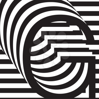 Black and white letter G design template vector illustration