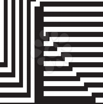 Black and white letter L design template vector illustration