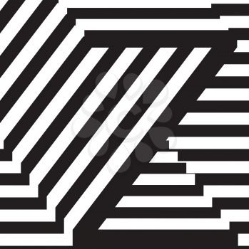 Black and white letter Z design template vector illustration