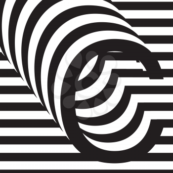 Black and white letter c design template vector illustration
