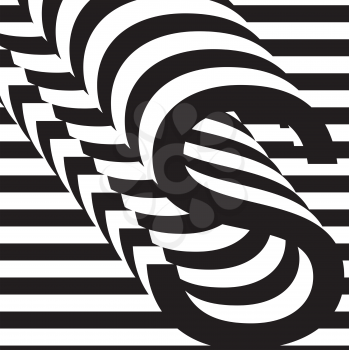 Black and white letter s design template vector illustration