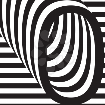 Black and white number 0 design template vector illustration