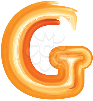 Abstract Oil Paint Letter G Vector illustration