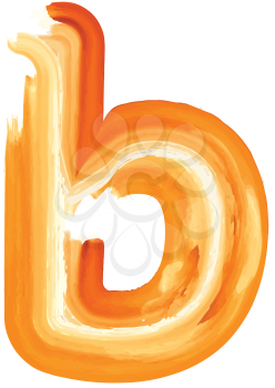 Abstract Oil Paint Letter b Vector illustration