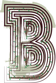 Letter B  Eco Logo Icon Design - Vector Illustration