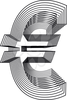 EURO Symbol Line Logo Icon Design - Vector Illustration