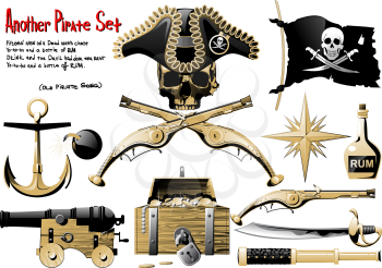 Another big Pirate Set with arms, treasures and pirate symbol