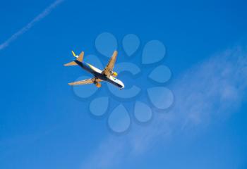 Tourist liner of the airline Azur Air Ukraine taking off into the sky from Sharm el-Sheikh airport on November 21, 2018 at 10:50 in the morning flying to Ukraine