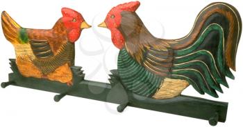 Royalty Free Photo of Chicken and Rooster Art