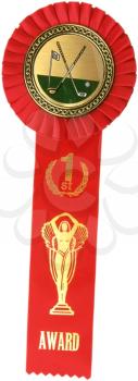 Royalty Free Photo of a First Place Golf Ribbon