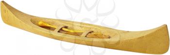 Royalty Free Photo of a Wooden Canoe