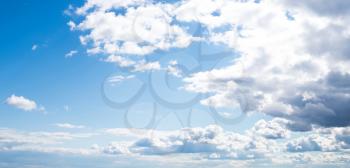 Summer sky and clouds. Nature background landscape