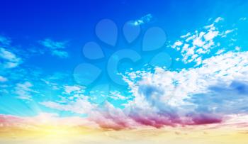 Sky and clouds beautiful summer nature background