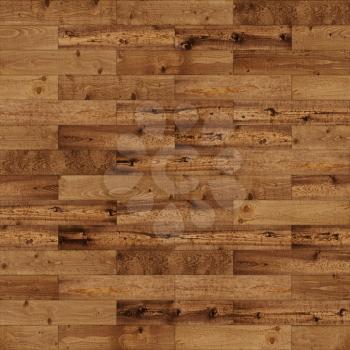 Wood seamless brown parquet texture old wall