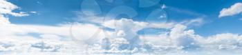 Summer sky art blue colors panorama. Natural background