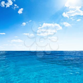 Ocean and sky. Tropical quad composition outdoor scene