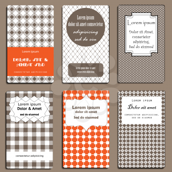 Set of printable cards in geometric style. Modern Templates for Holidays ans Events.