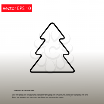 Christmas tree flat icon. Vector illustration EPS 10