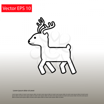 Deer line icon. Element for Christmas design