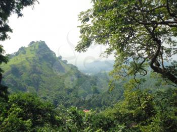 Majestic tropical mountains landscape in Sri Lanka