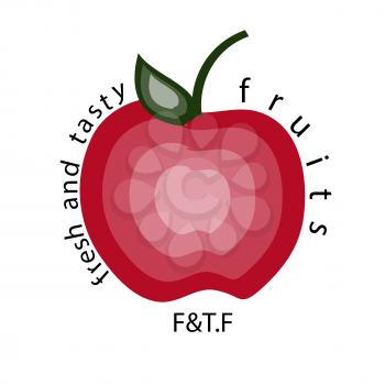 Apple natural. Vector apple logo. EPS10