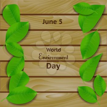 World environment day concept. Green Eco Vector illustration. Can be used for booklet, brochure, flyer, website