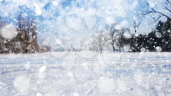 Merry Christmas Sign On White Snow Background Background