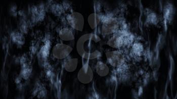 Smoke and Fire On Black Background 3D Rendering