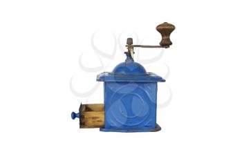 Vintage Coffee Mill Isolated on White Background