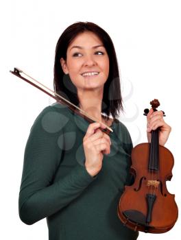beautiful girl with violin