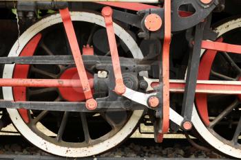 old steam locomotive wheels