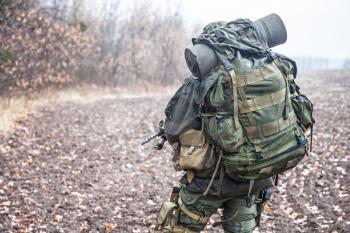 Jagdkommando soldier Austrian special forces equipped with Steyr assault rifle during the raid