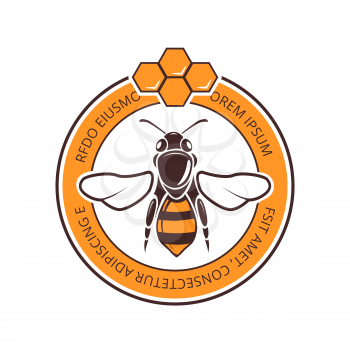 Retro beekeeper, honey, bee vector logo. Nature and sign element illustration