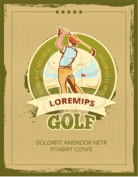 Golf tournament flyer Royalty Free Vector Image