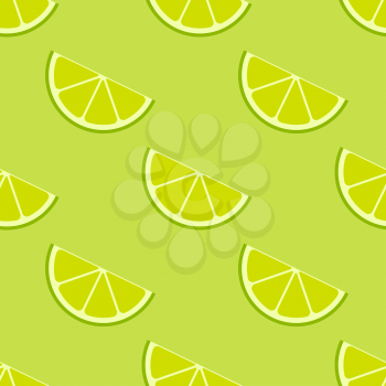 Vector bright lime slices seamless background. Green fruits illustration